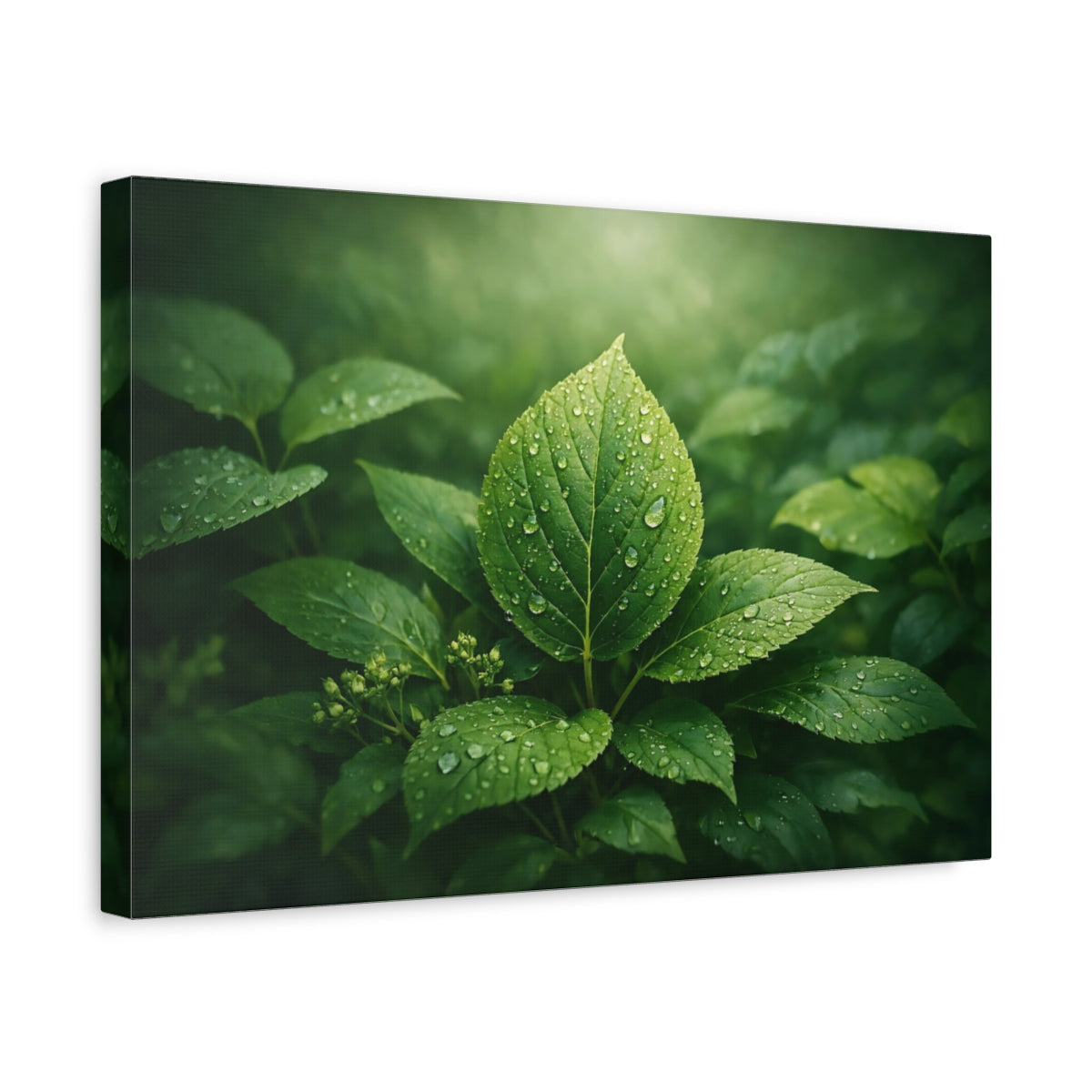 Landscape Leaves Greenery Green Leaf Nature - Canvas Wall Art Print