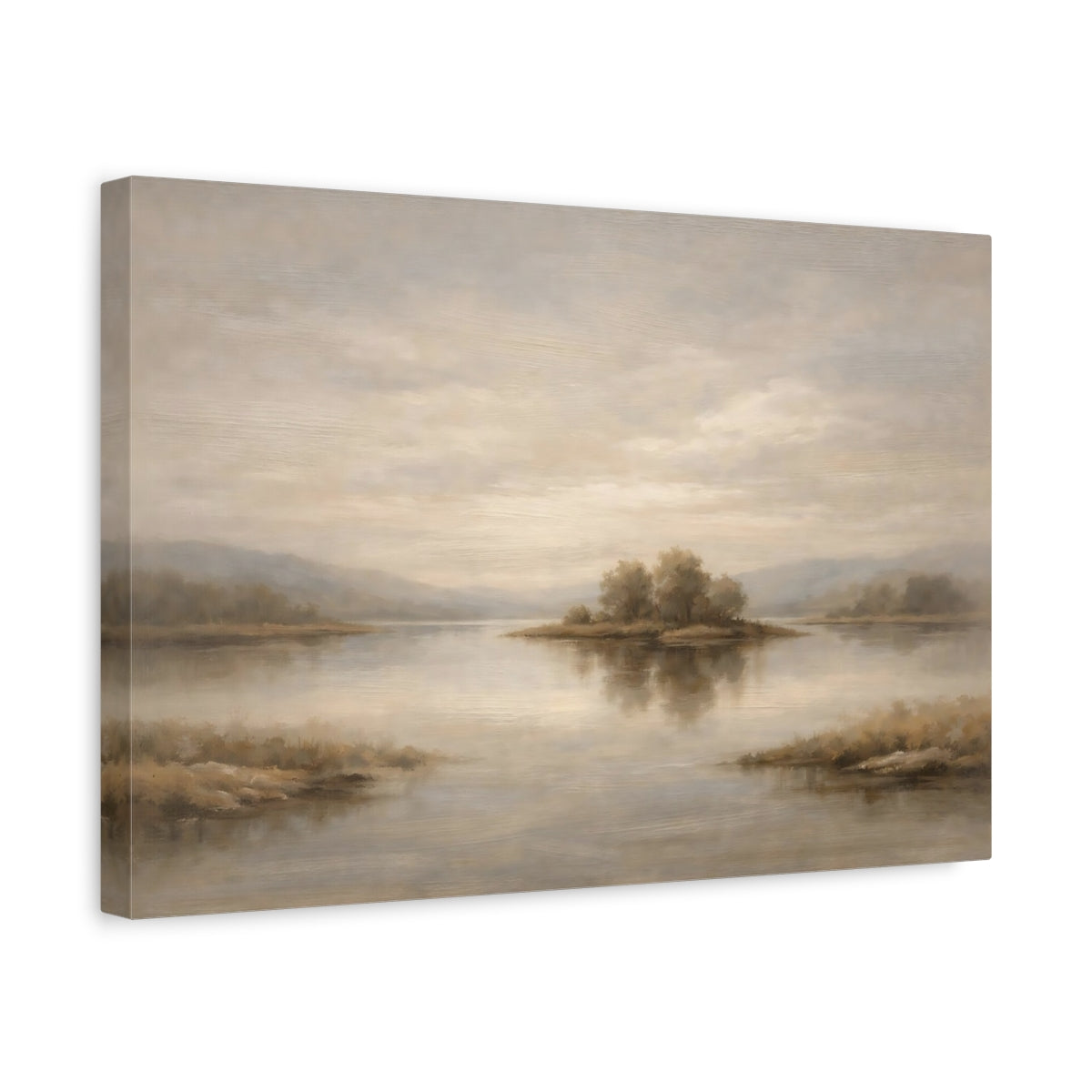 Side Mockup 4. Concrete Texture Thin Sculpted Line Surface shown as stretched canvas wall art