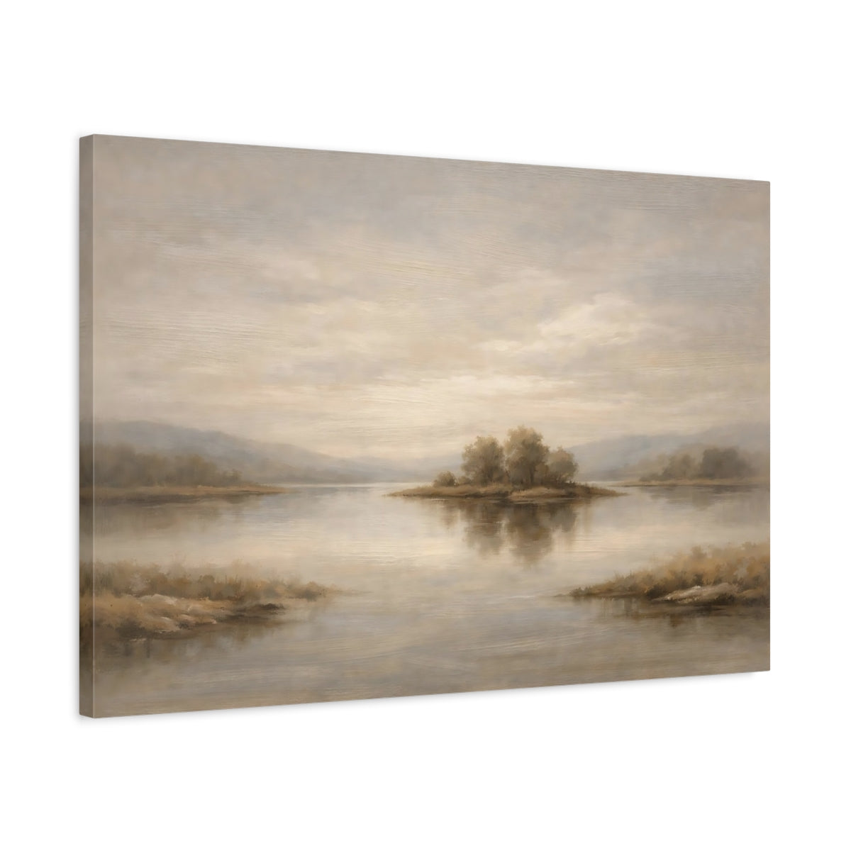 Side Mockup 2. Concrete Texture Thin Sculpted Line Surface shown as stretched canvas wall art