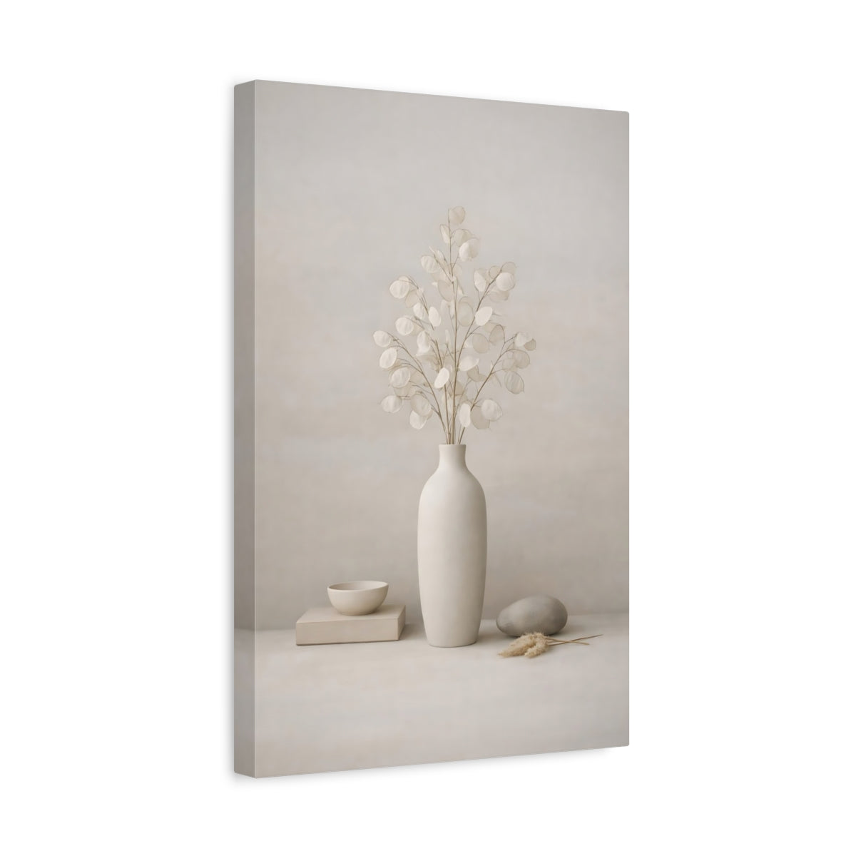Nature Dried Plant Beige Still Life - Canvas Wall Art Print