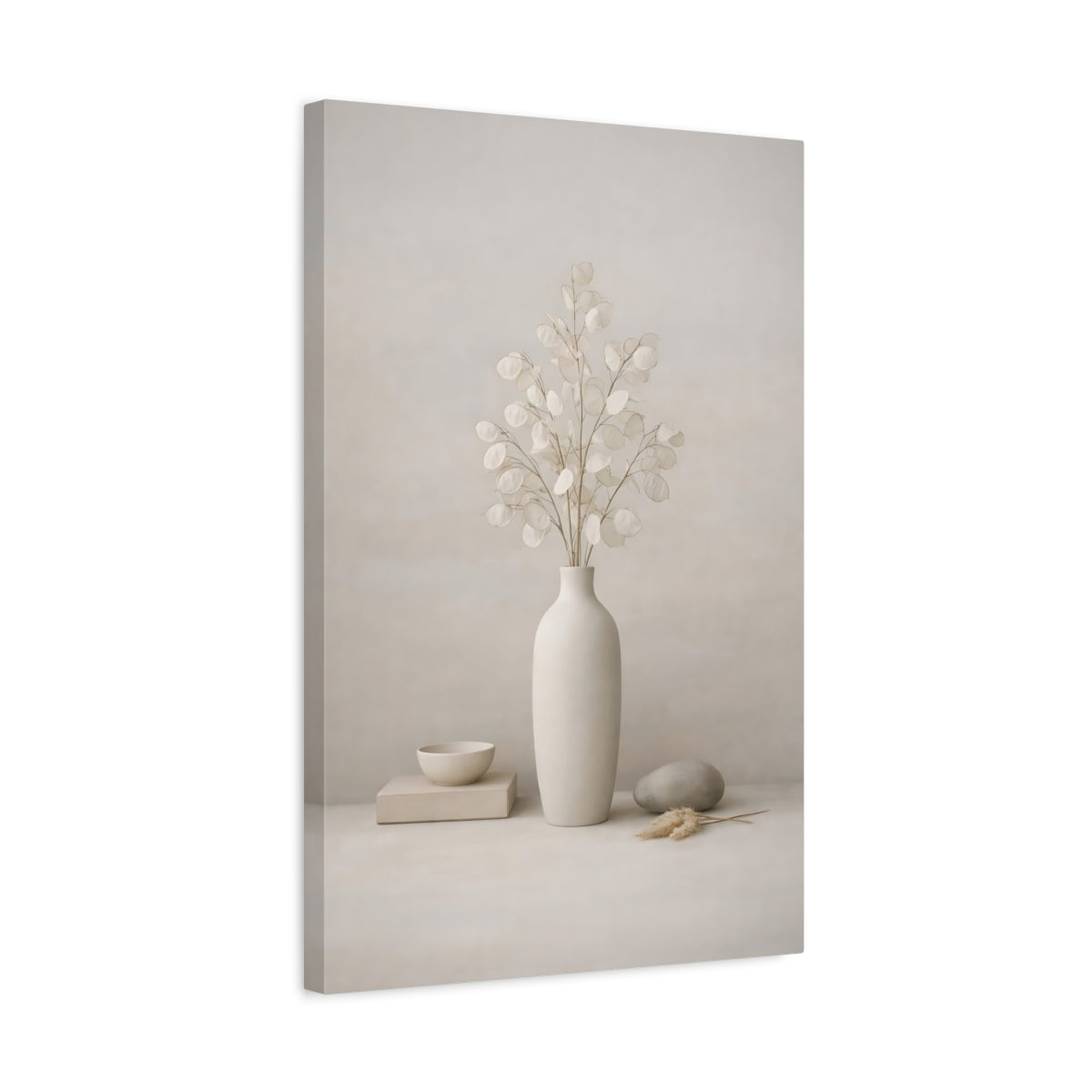 Nature Dried Plant Beige Still Life - Canvas Wall Art Print