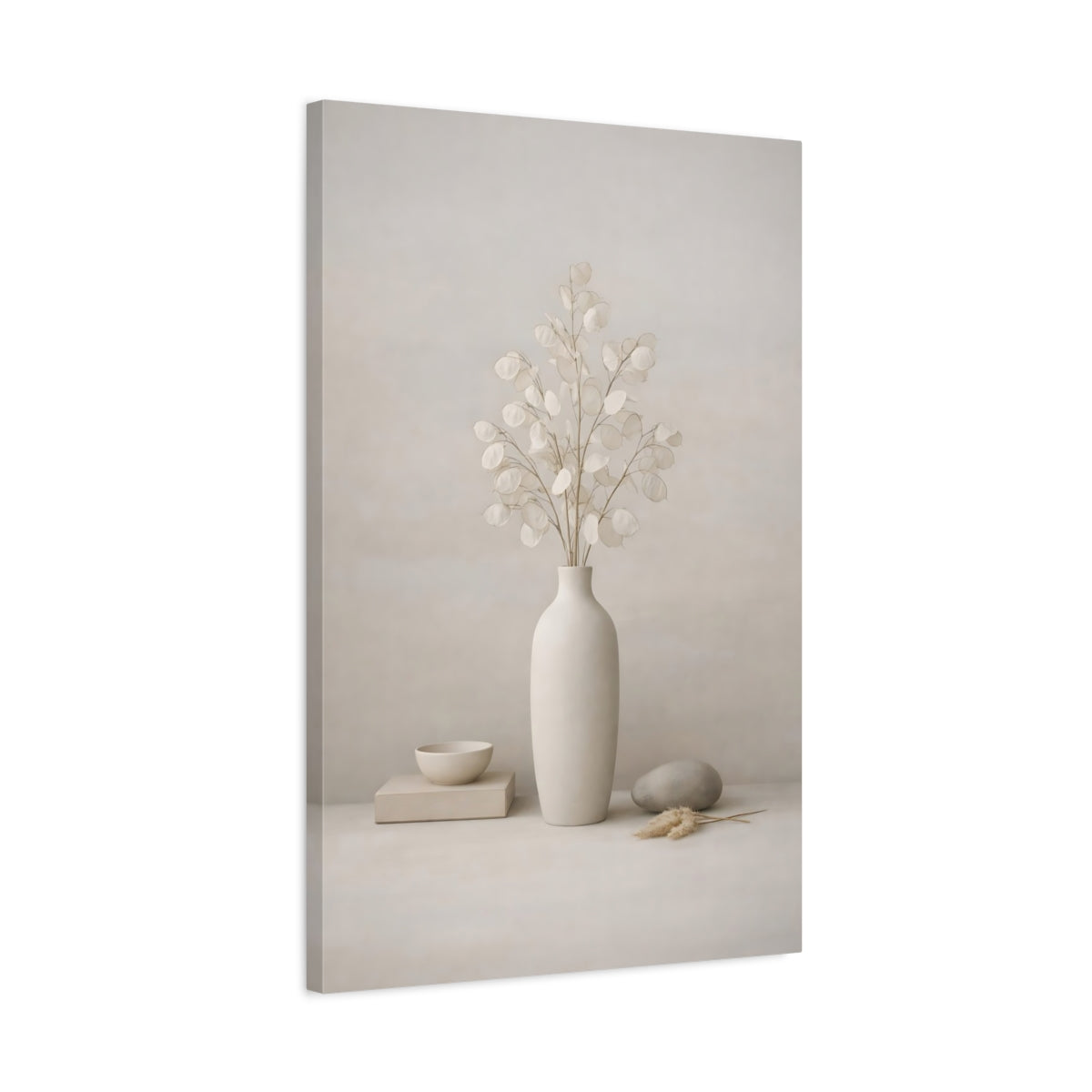 Nature Dried Plant Beige Still Life - Canvas Wall Art Print