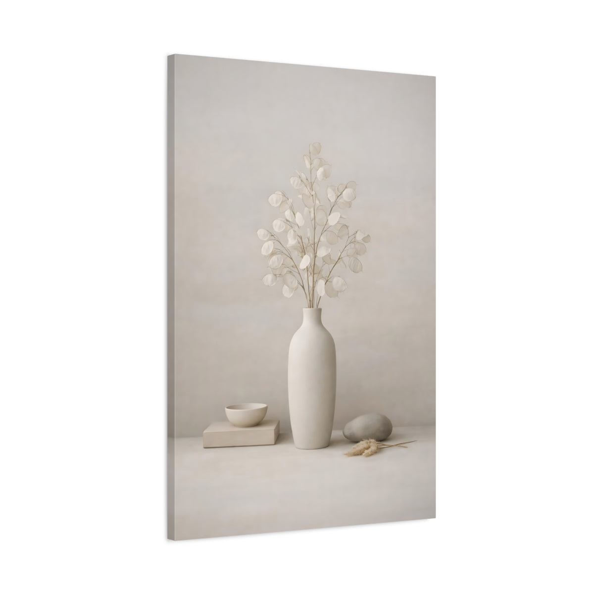Nature Dried Plant Beige Still Life - Canvas Wall Art Print