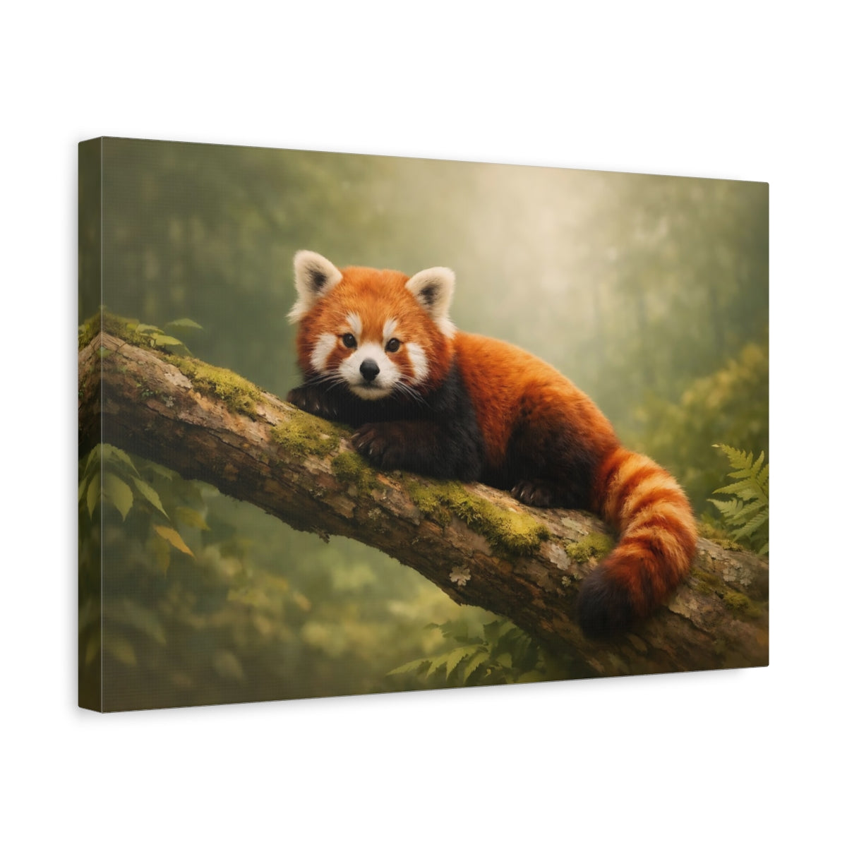 Boho Red Panda Animals - Canvas Wall Art Print