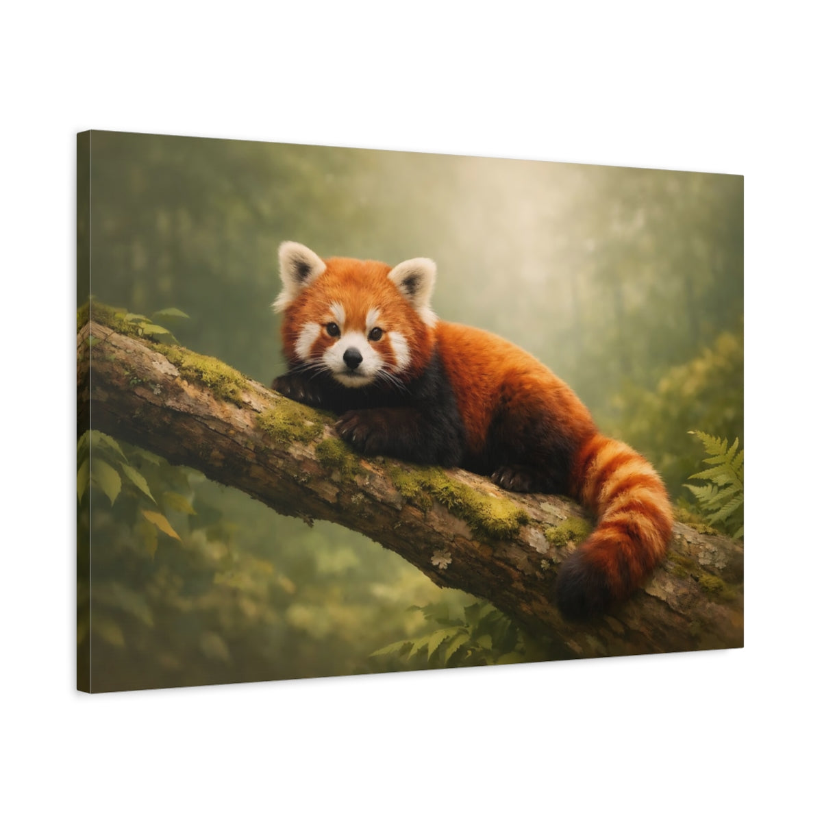 Boho Red Panda Animals - Canvas Wall Art Print