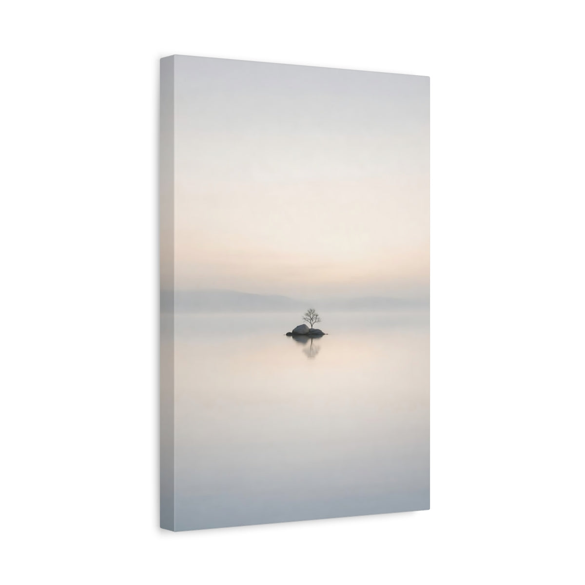 Side Mockup 4. Nature Bare Tree Minimalist Tree Landscape shown as stretched canvas wall art