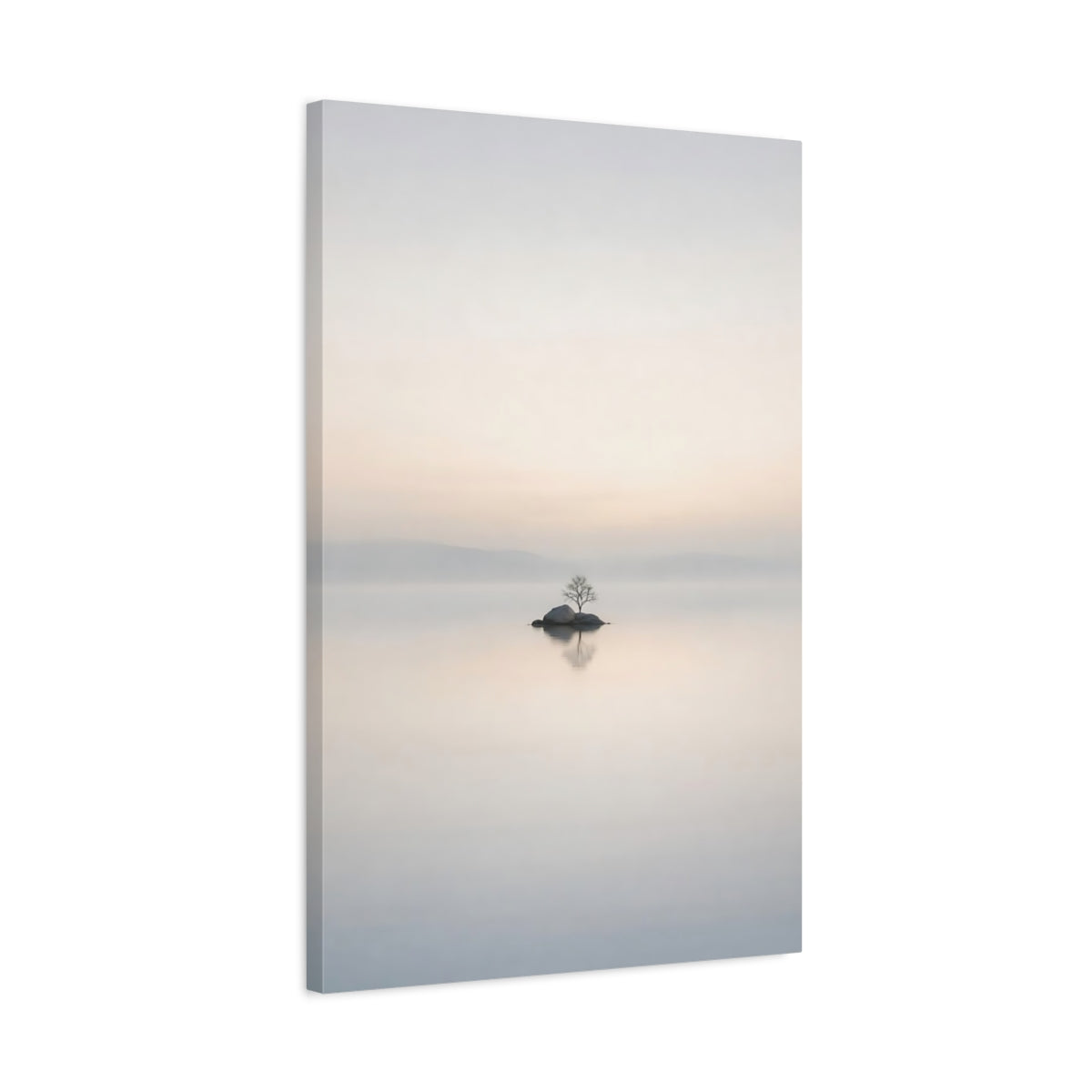 Side Mockup 2. Nature Bare Tree Minimalist Tree Landscape shown as stretched canvas wall art