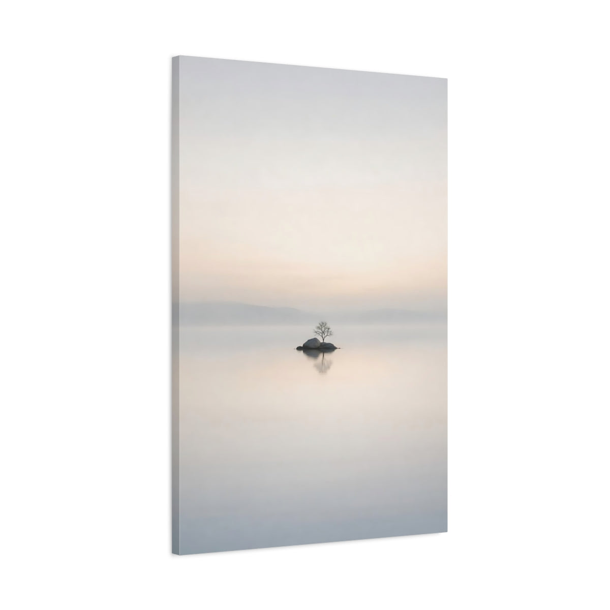 Side Mockup 1. Nature Bare Tree Minimalist Tree Landscape shown as stretched canvas wall art