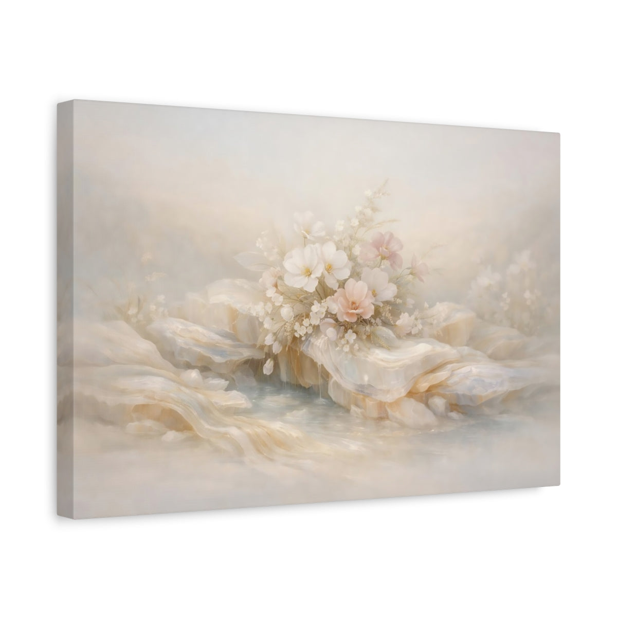 Mineral Flow Flower Delicate Bouquet Floral - Canvas Wall Art Print