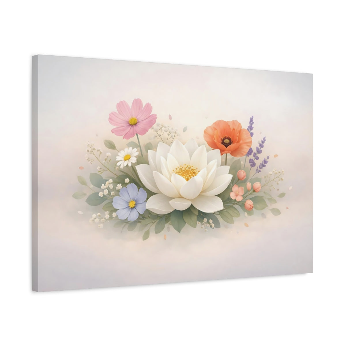 Modern Flower Botanical Mixed Floral - Canvas Wall Art Print