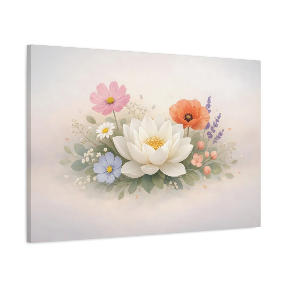 Modern Flower Botanical Mixed Floral - Canvas Wall Art Print