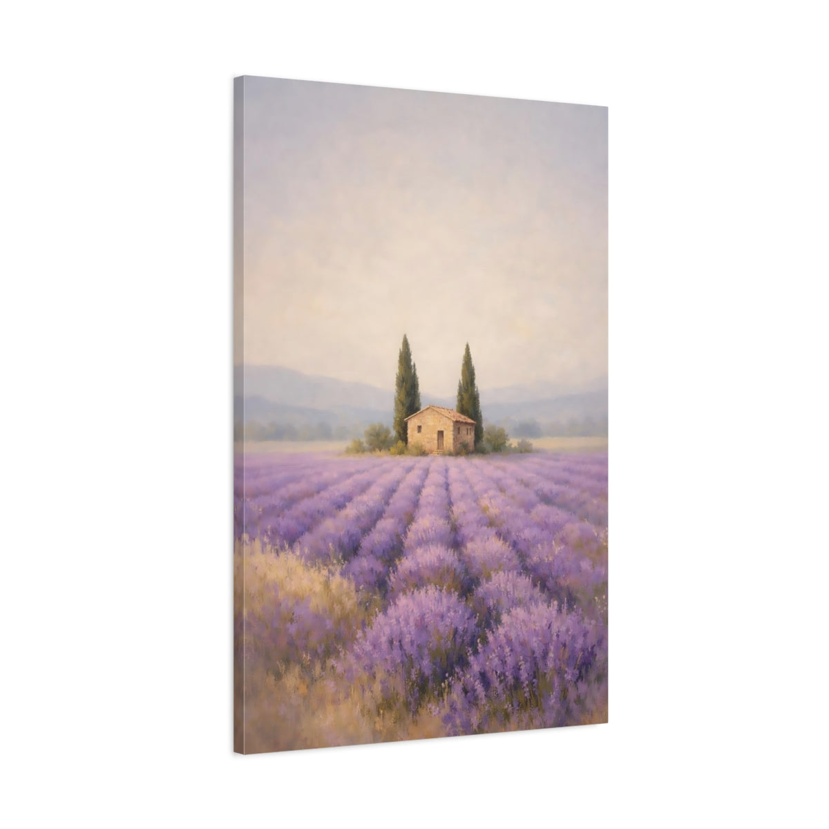 Nature Lavender Field Purple - Canvas Wall Art Print