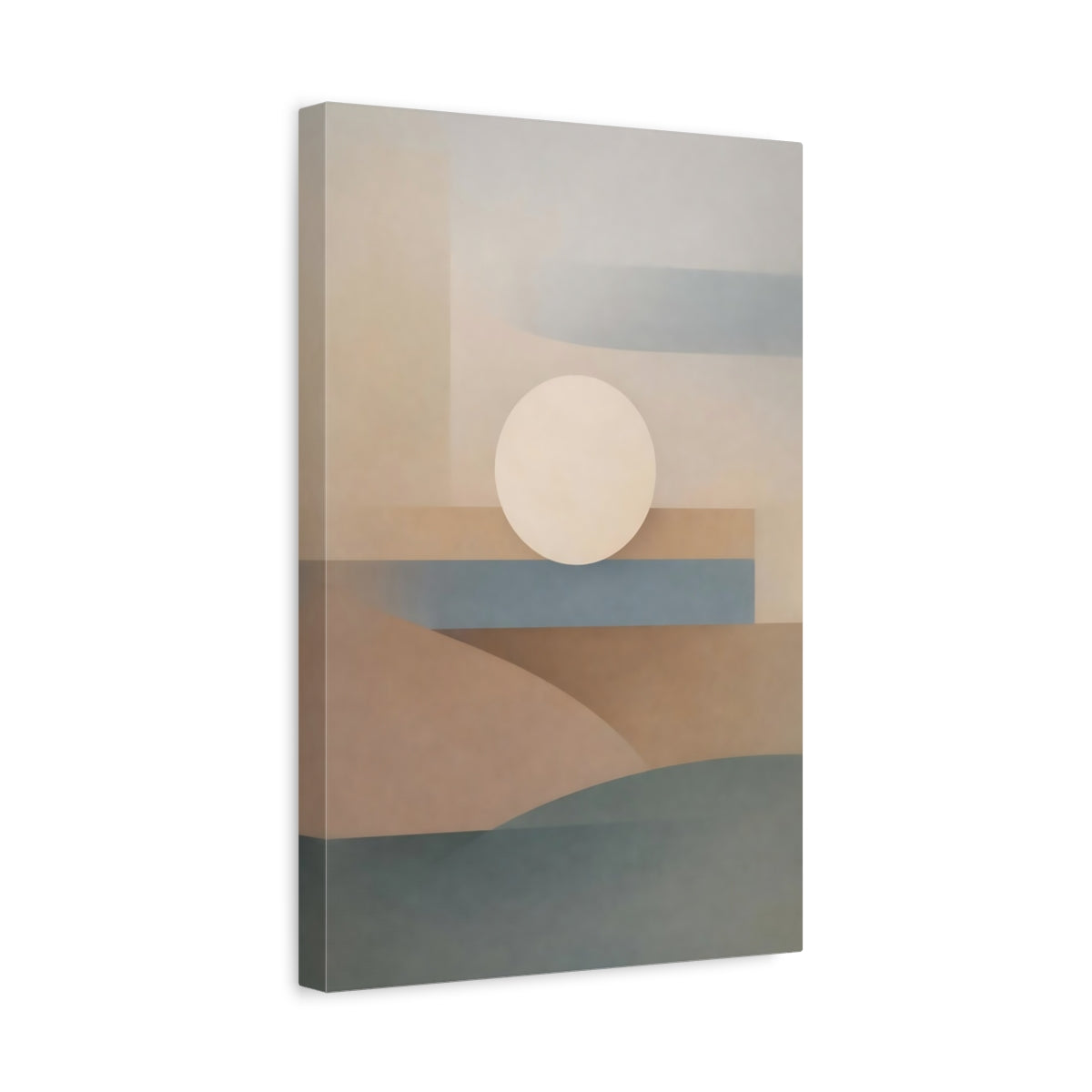 Side Mockup 4. Abstract Geometric Shapes Minimalist Geometric shown as stretched canvas wall art