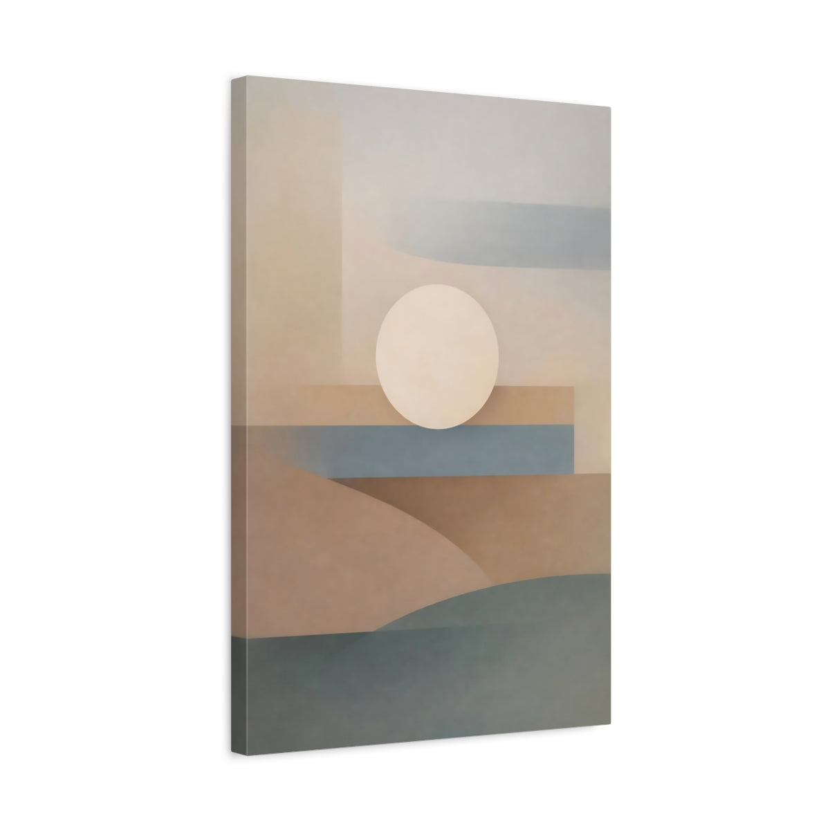 Side Mockup 3. Abstract Geometric Shapes Minimalist Geometric shown as stretched canvas wall art