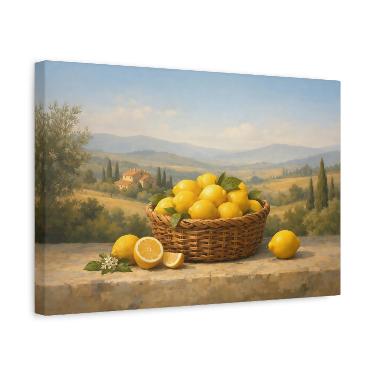 Landscape Tuscan Lemons Nature - Canvas Wall Art Print