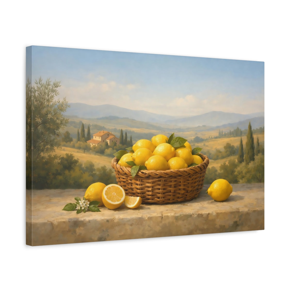 Landscape Tuscan Lemons Nature - Canvas Wall Art Print
