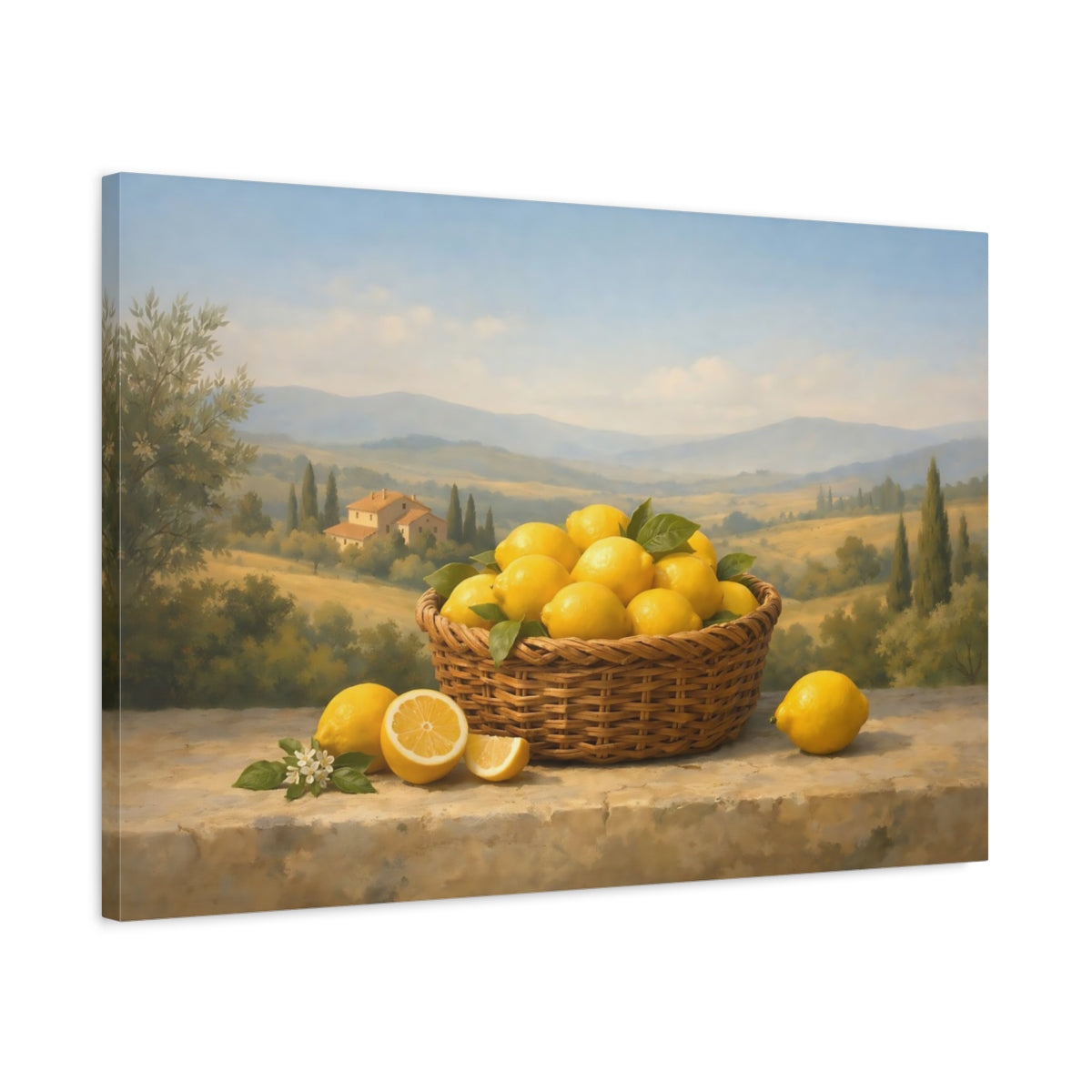 Landscape Tuscan Lemons Nature - Canvas Wall Art Print