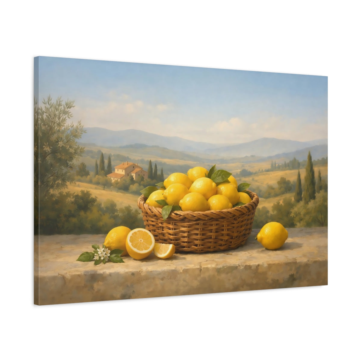 Landscape Tuscan Lemons Nature - Canvas Wall Art Print