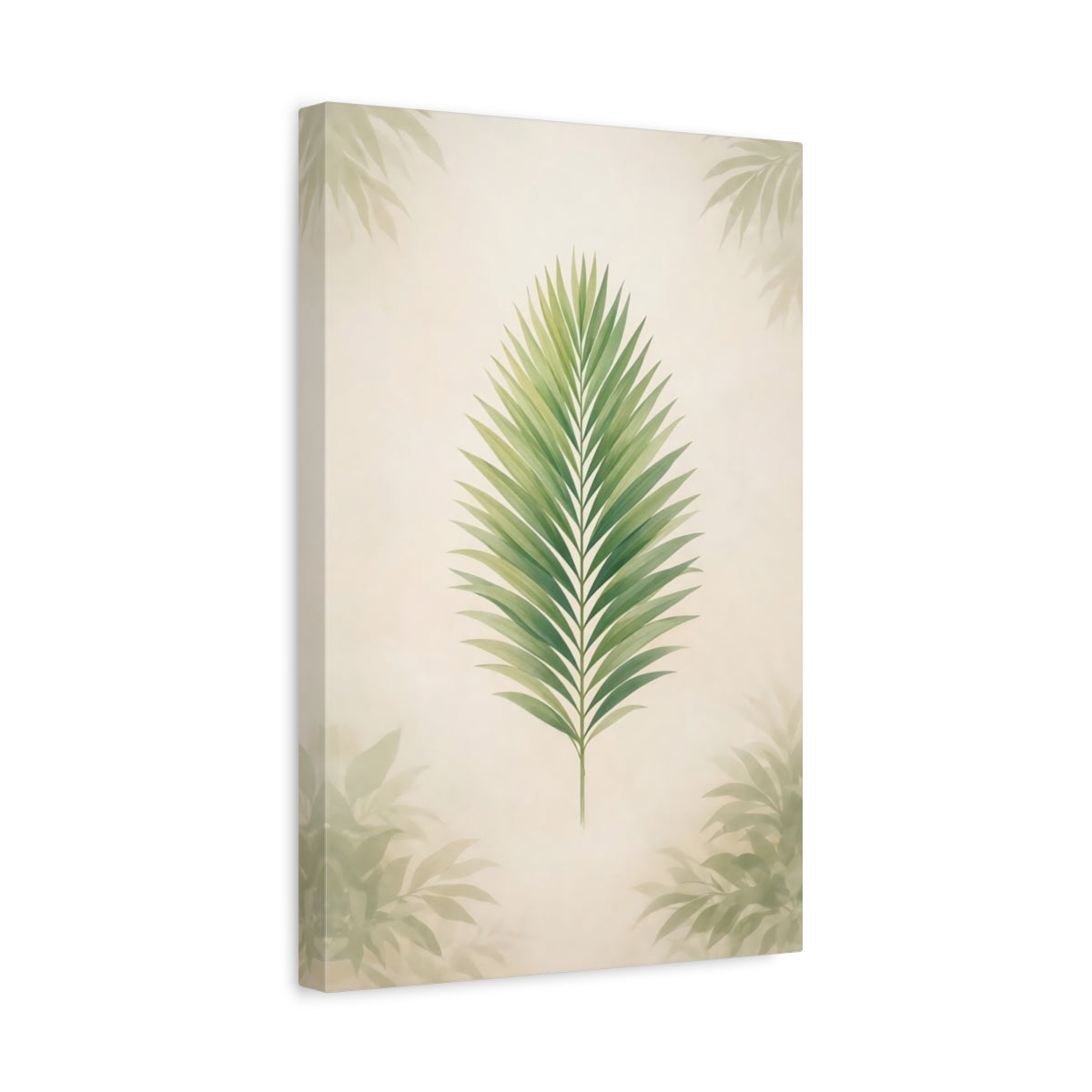 Nature Palm Leaf Green - Canvas Wall Art Print