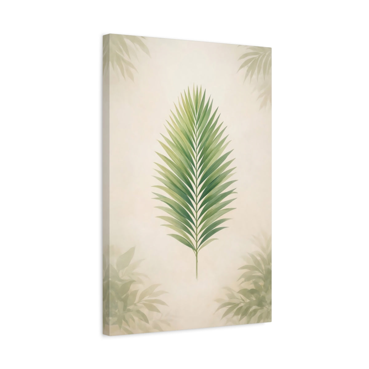 Nature Palm Leaf Green - Canvas Wall Art Print