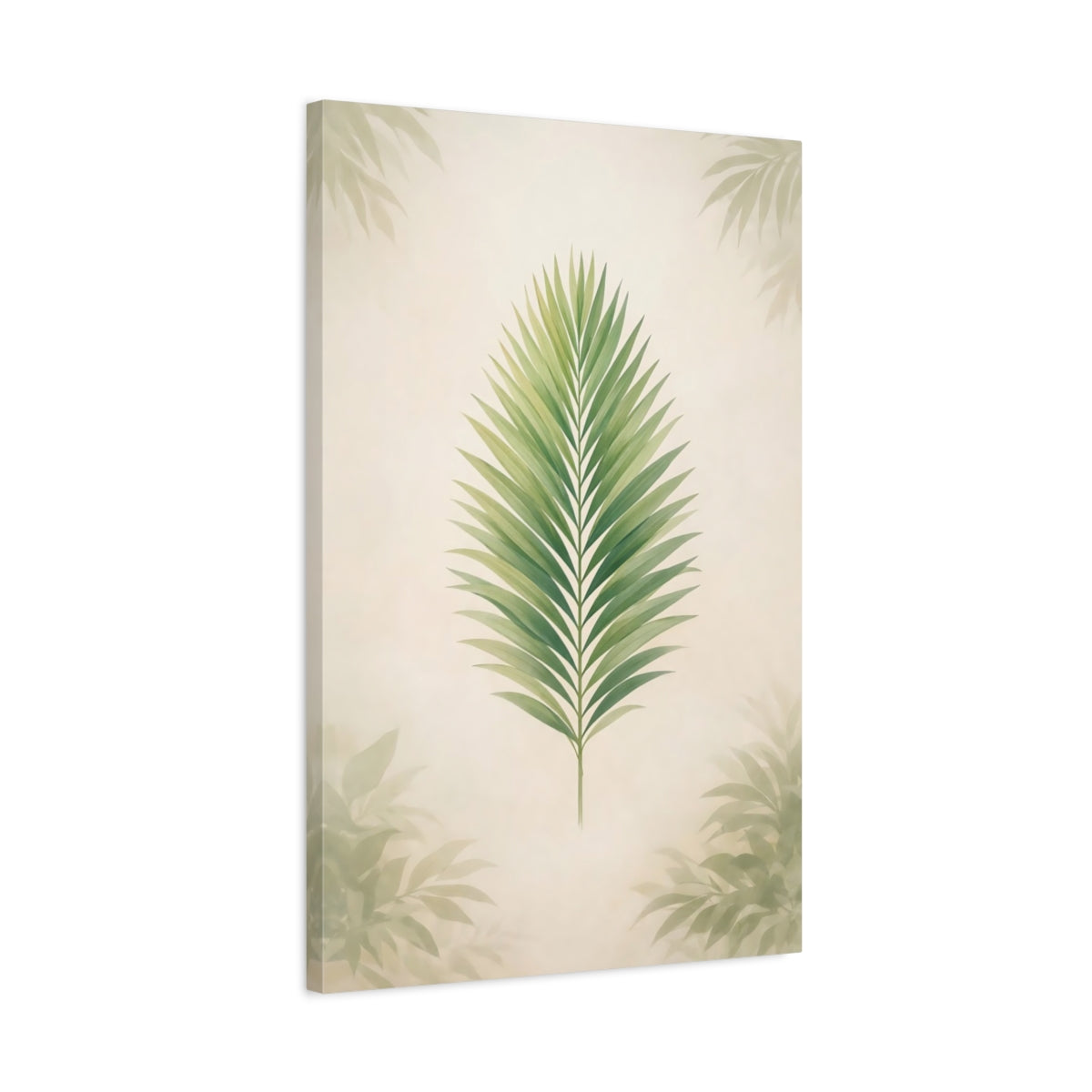 Nature Palm Leaf Green - Canvas Wall Art Print