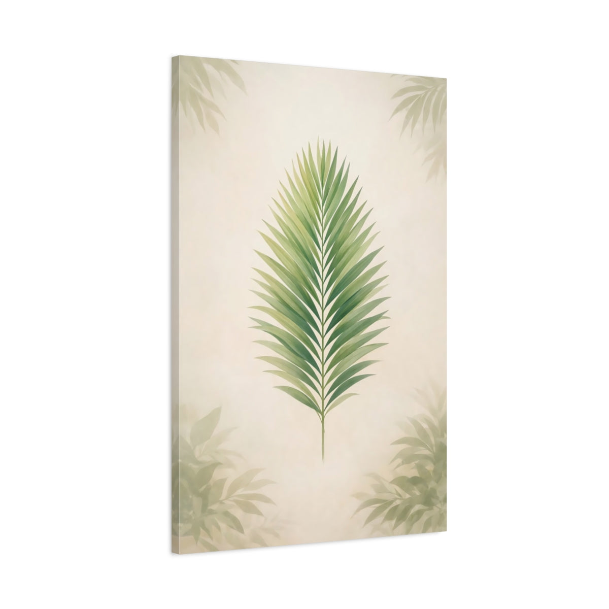 Nature Palm Leaf Green - Canvas Wall Art Print