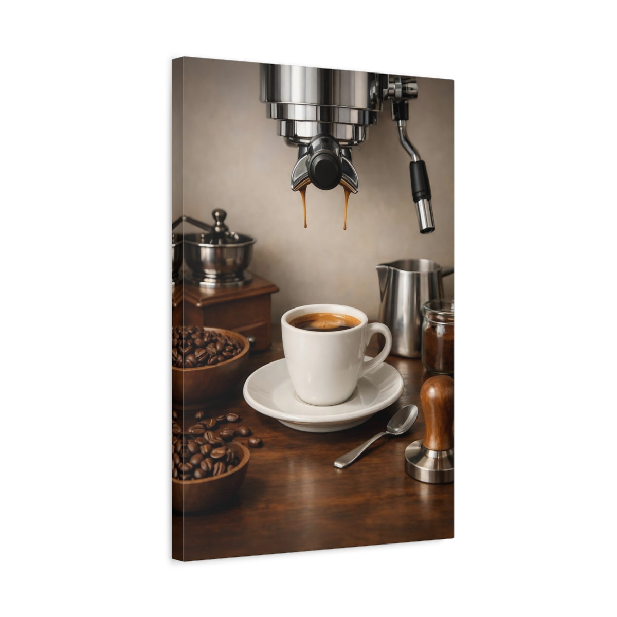 Vintage Espresso Coffee Still Life - Canvas Wall Art Print