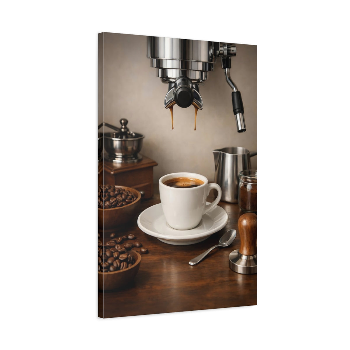 Vintage Espresso Coffee Still Life - Canvas Wall Art Print