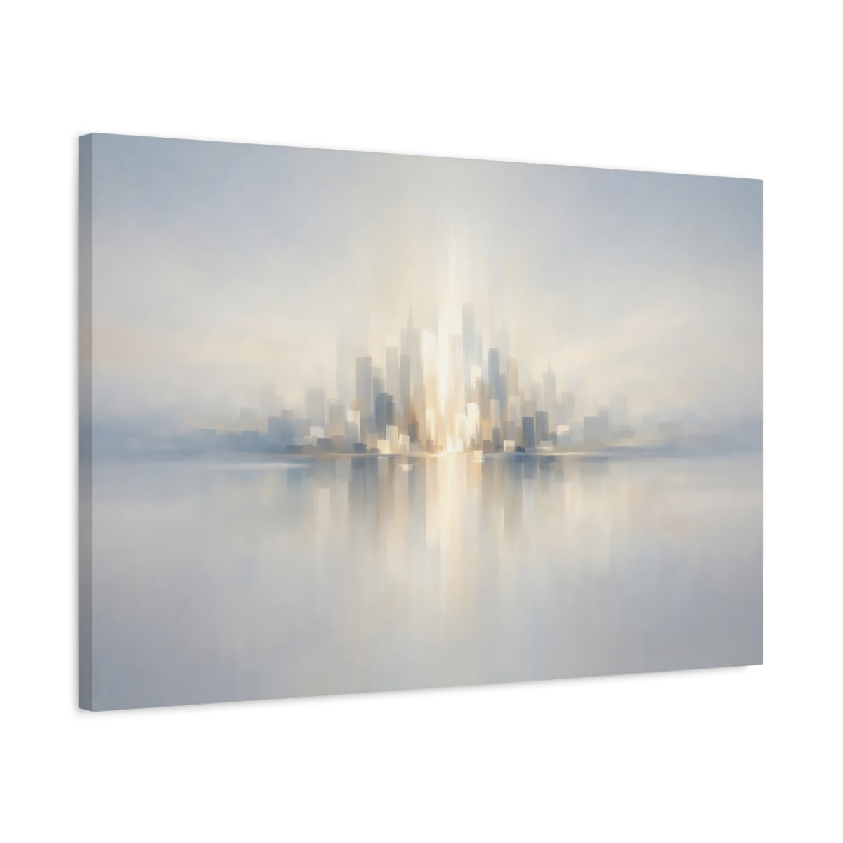 Contemporary Neutral Skyline Abstract Cityscape - Canvas Wall Art Print
