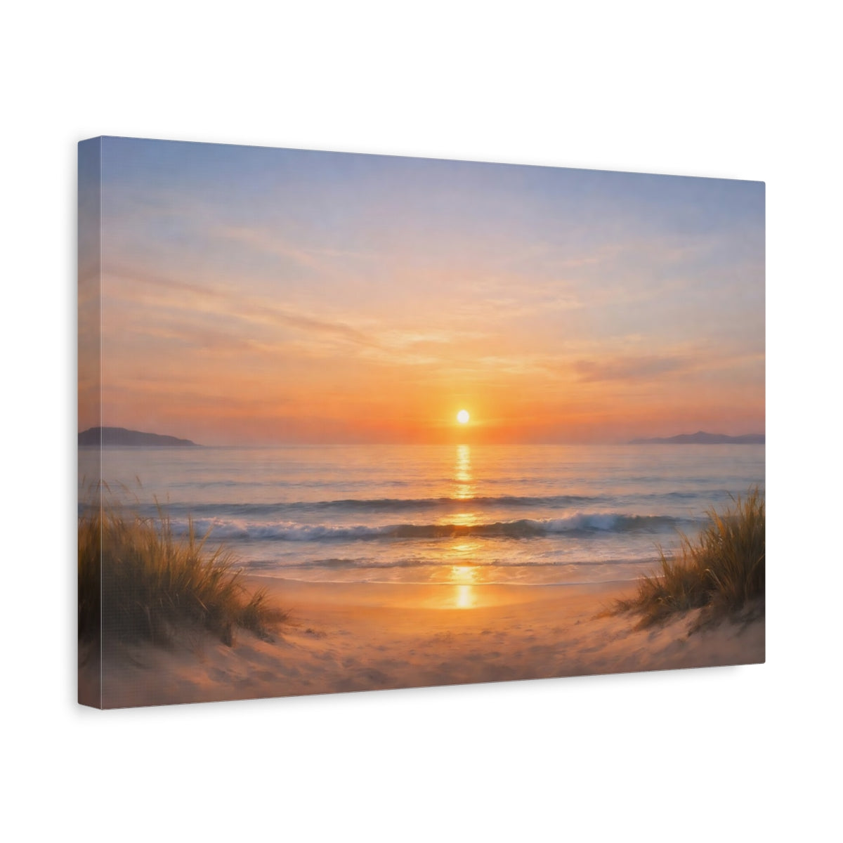 Nature Beach Sunset Ocean - Canvas Wall Art Print