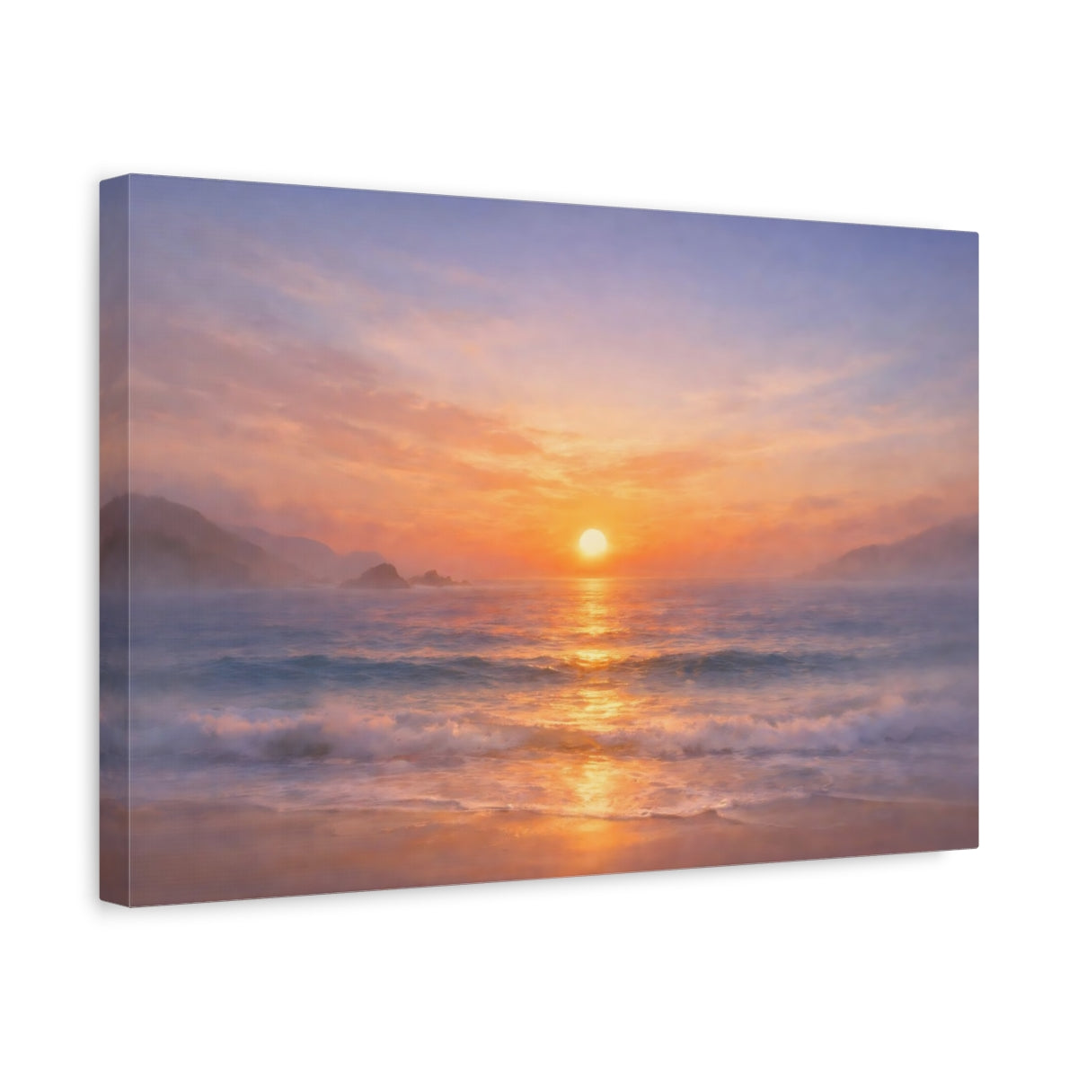 Nature Sunset Ocean - Canvas Wall Art Print