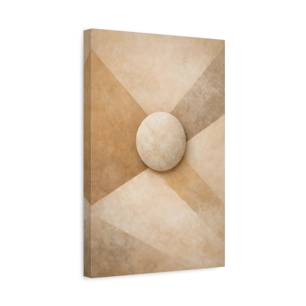 Abstract Sphere Brown And Beige - Canvas Wall Art Print