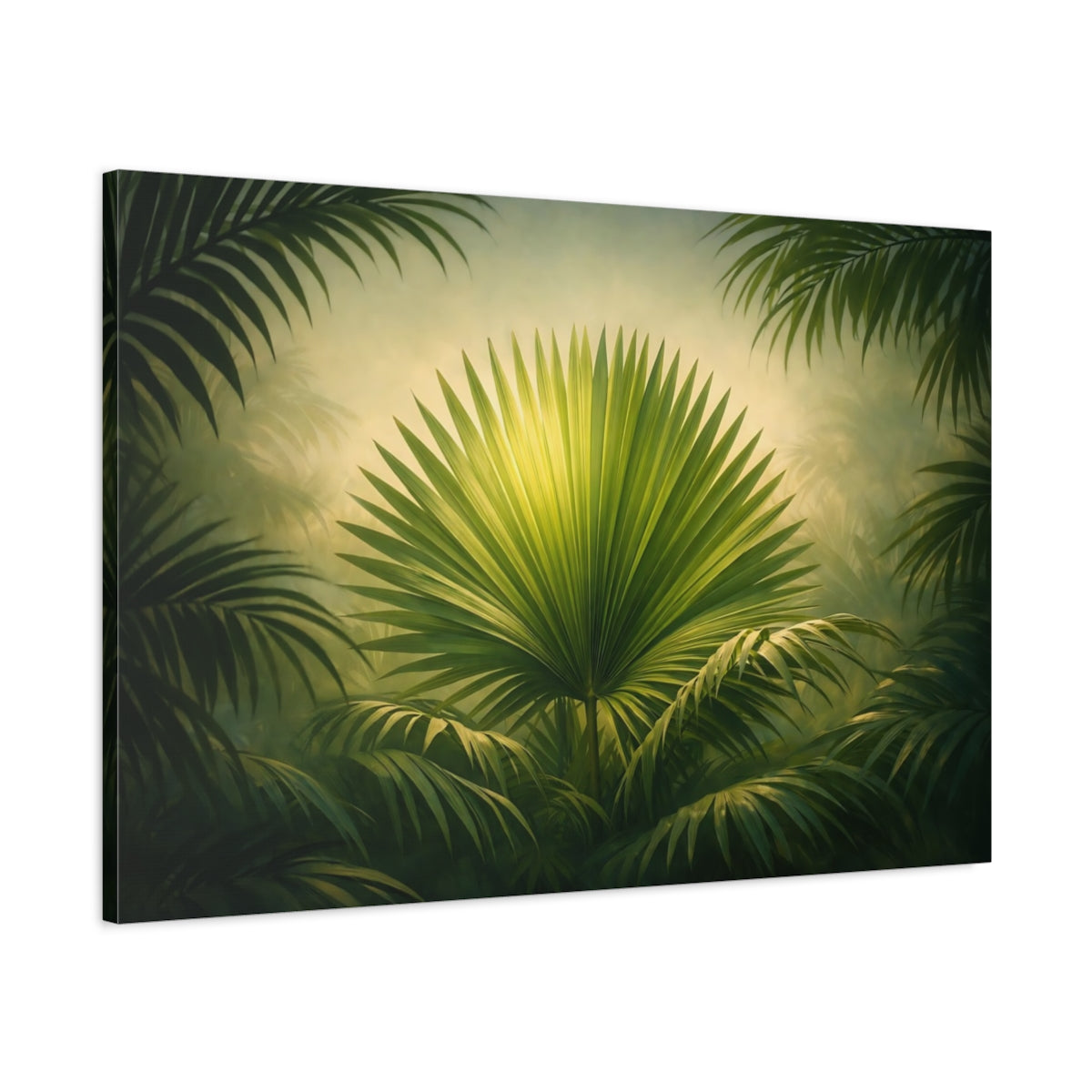 Ethereal Palm Leaf Nature - Canvas Wall Art Print