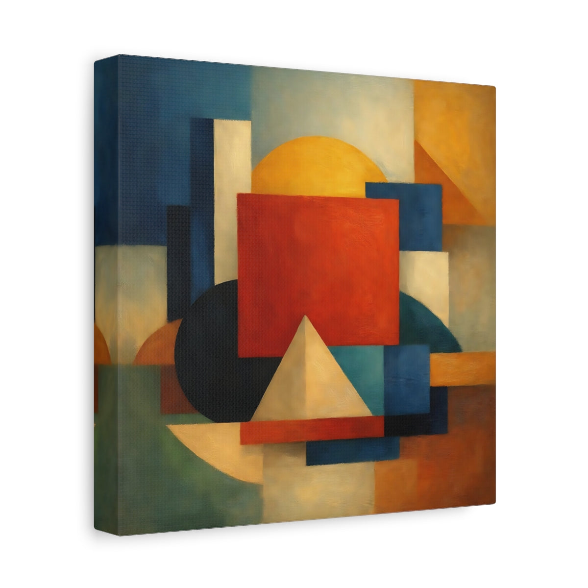 Side Mockup 9. Abstract Geometric Shapes Geometric Blocks shown as stretched canvas wall art