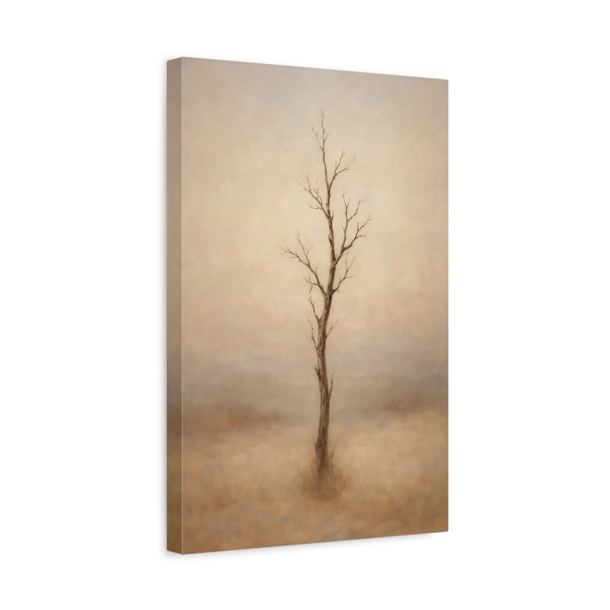 Side Mockup 4. Nature Bare Tree Minimalist Bare Tree shown as stretched canvas wall art