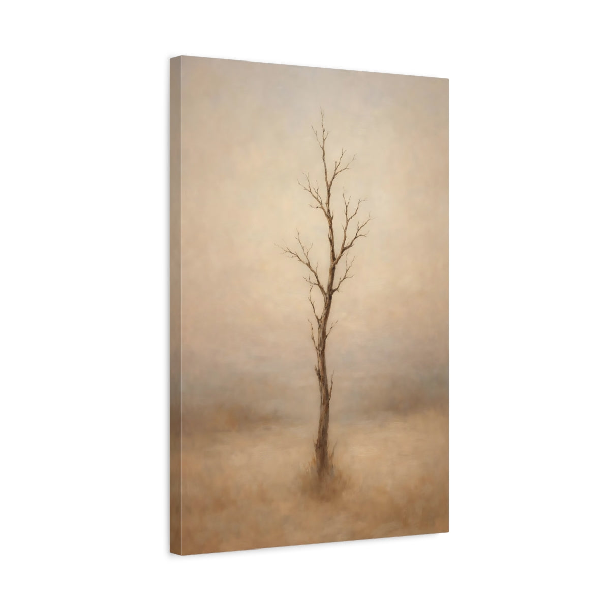 Side Mockup 3. Nature Bare Tree Minimalist Bare Tree shown as stretched canvas wall art