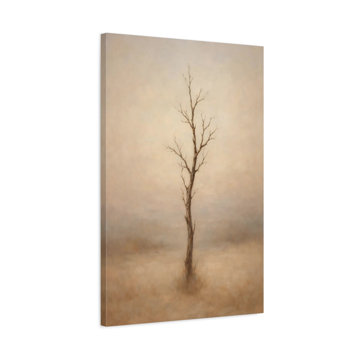 Side Mockup 2. Nature Bare Tree Minimalist Bare Tree shown as stretched canvas wall art