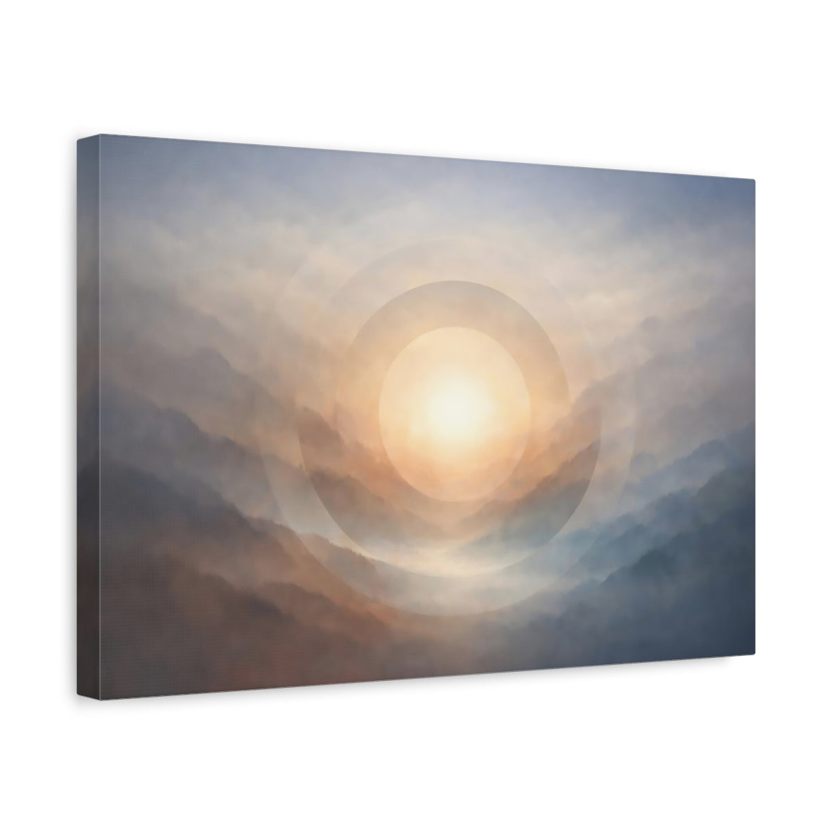Mist Depth Circular Abstract Sunlight Nature - Canvas Wall Art Print
