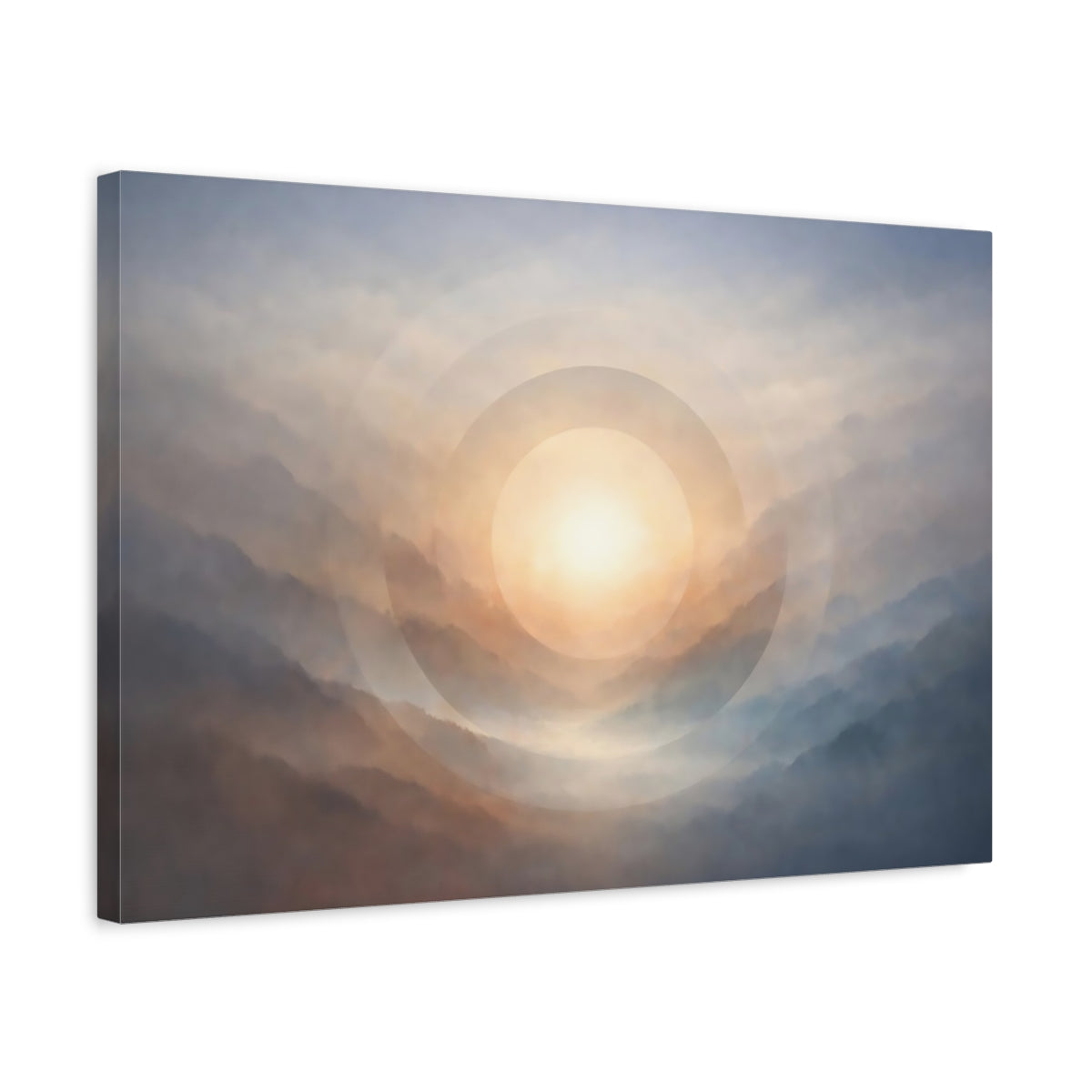 Mist Depth Circular Abstract Sunlight Nature - Canvas Wall Art Print