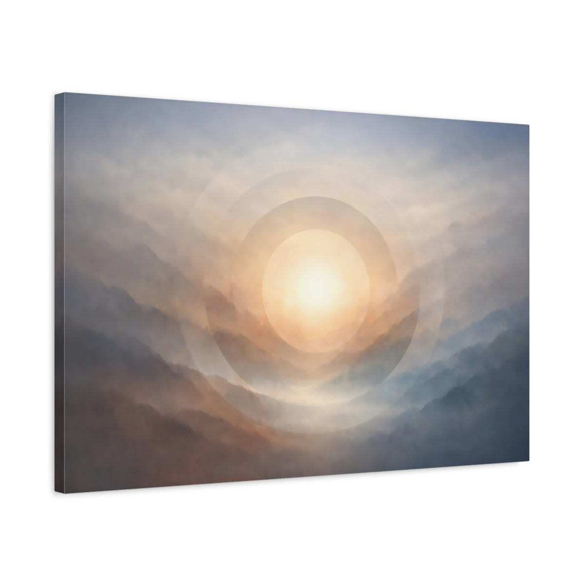 Mist Depth Circular Abstract Sunlight Nature - Canvas Wall Art Print