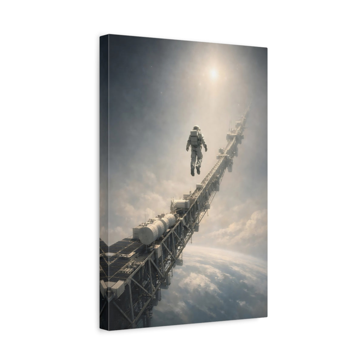 Side Mockup 4. Science Fiction Astronaut Astronaut Space shown as stretched canvas wall art
