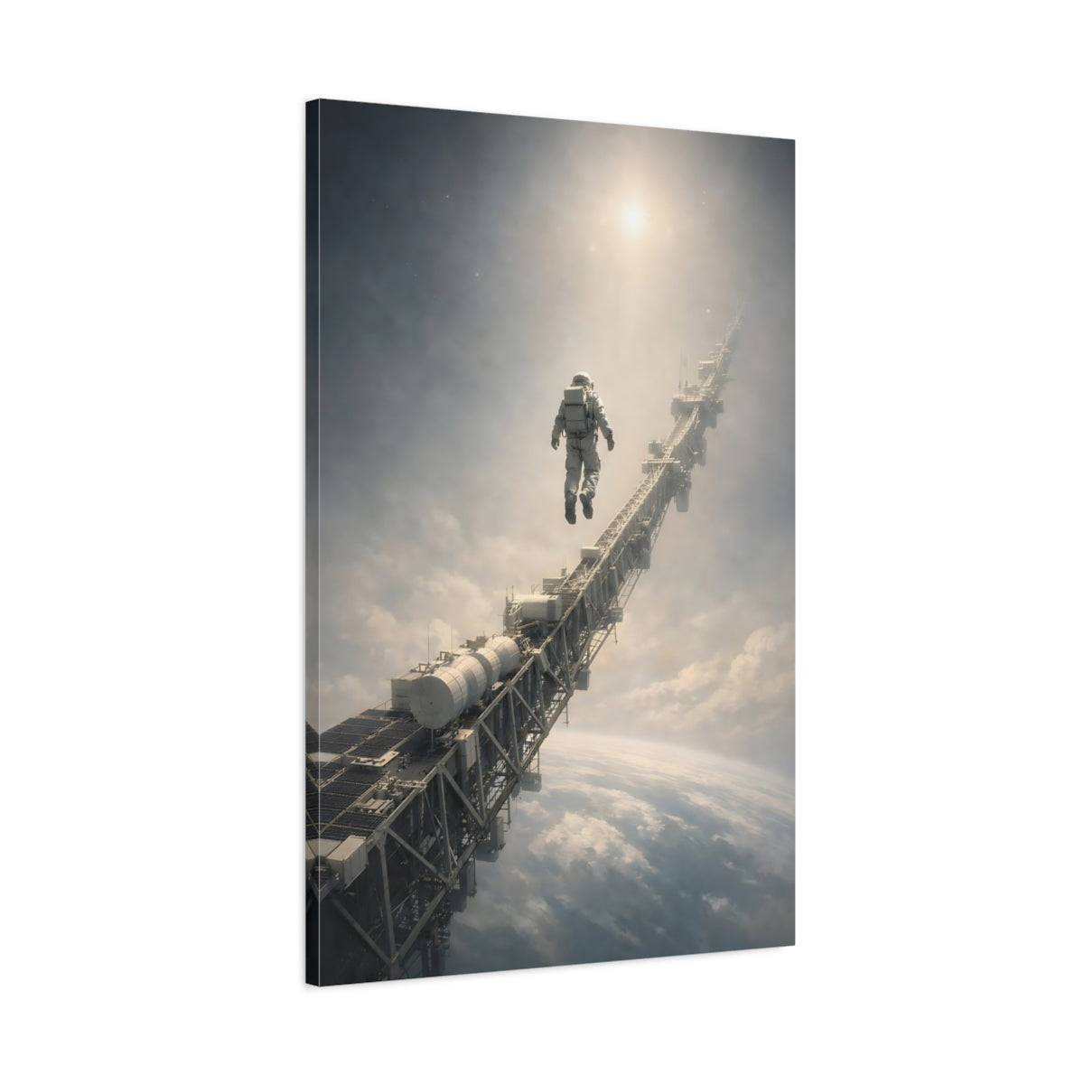 Side Mockup 1. Science Fiction Astronaut Astronaut Space shown as stretched canvas wall art
