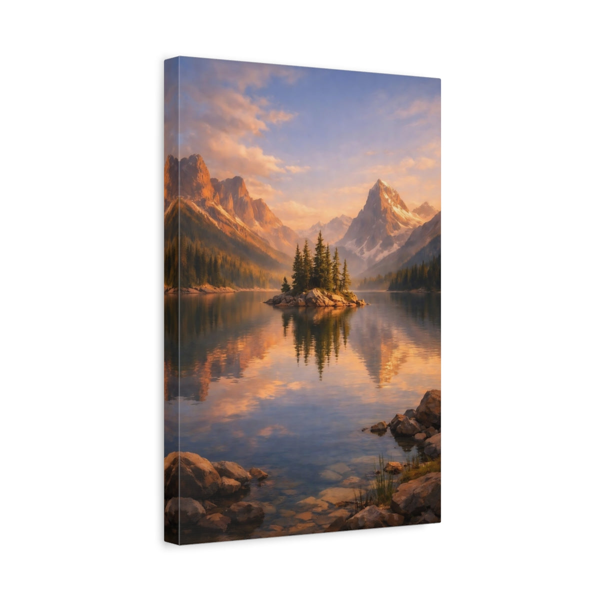 Nature Mountain Lake Landscape - Canvas Wall Art Print
