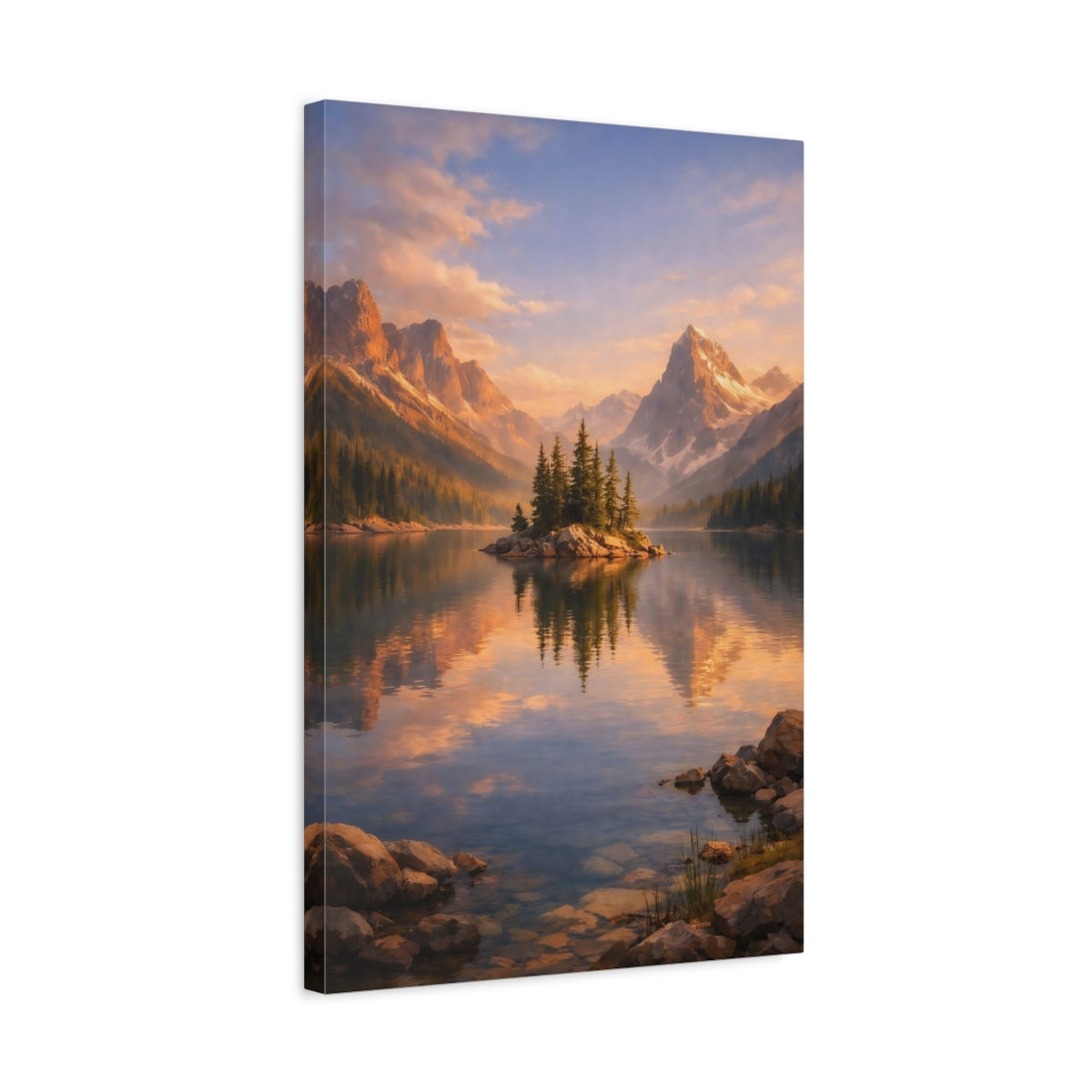 Nature Mountain Lake Landscape - Canvas Wall Art Print