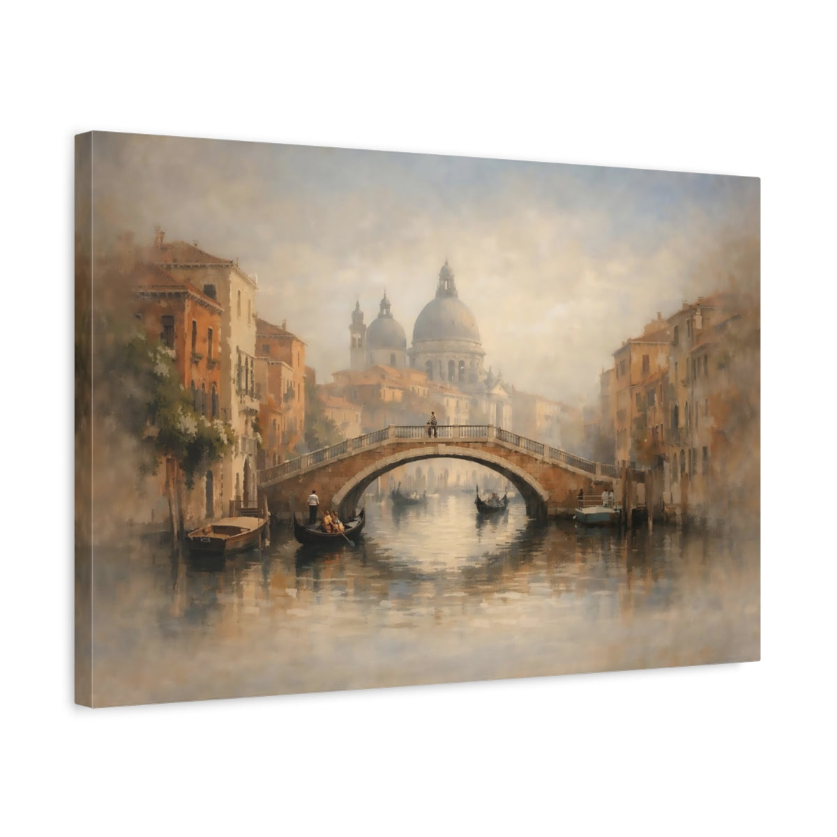 Venetian Canal Venice Vintage - Canvas Wall Art Print