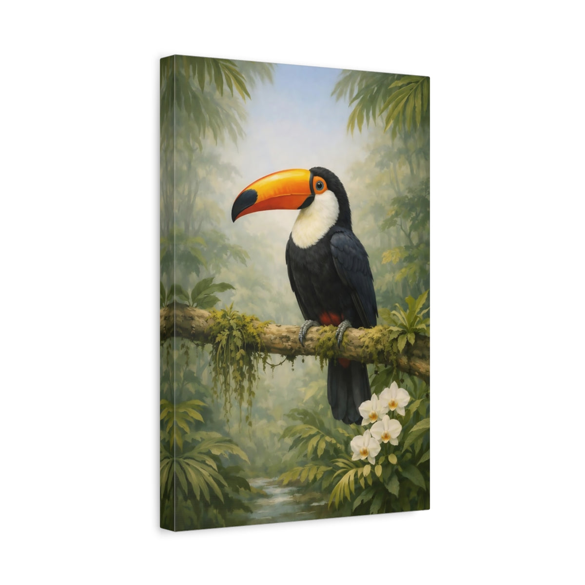 Birds Toucan Tropical - Canvas Wall Art Print