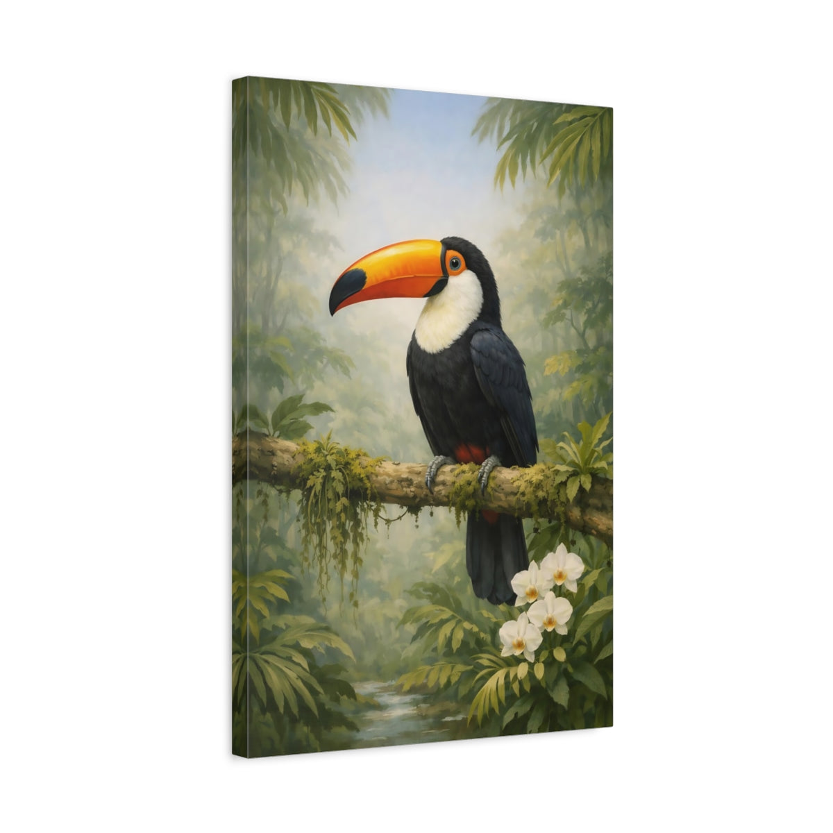 Birds Toucan Tropical - Canvas Wall Art Print