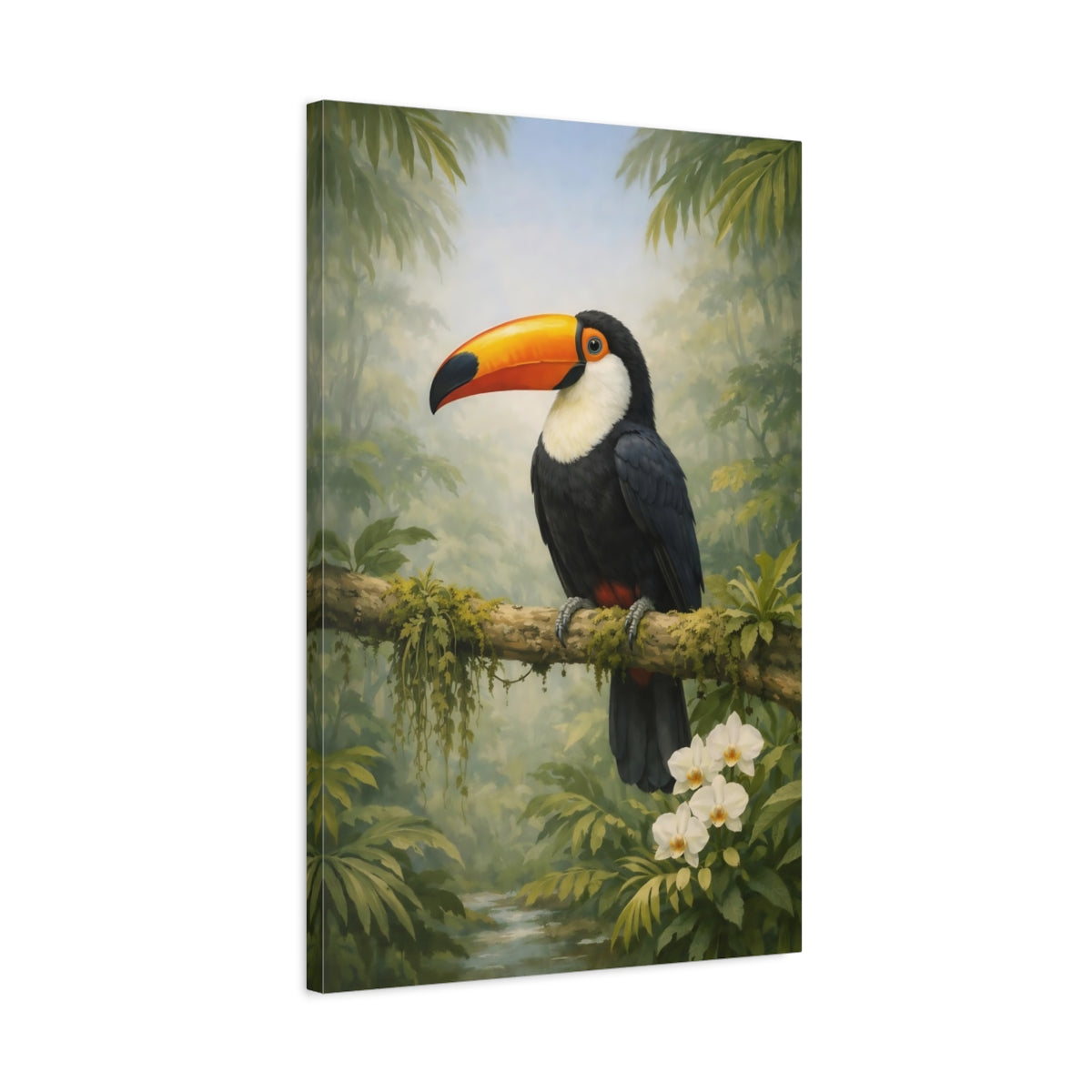 Birds Toucan Tropical - Canvas Wall Art Print
