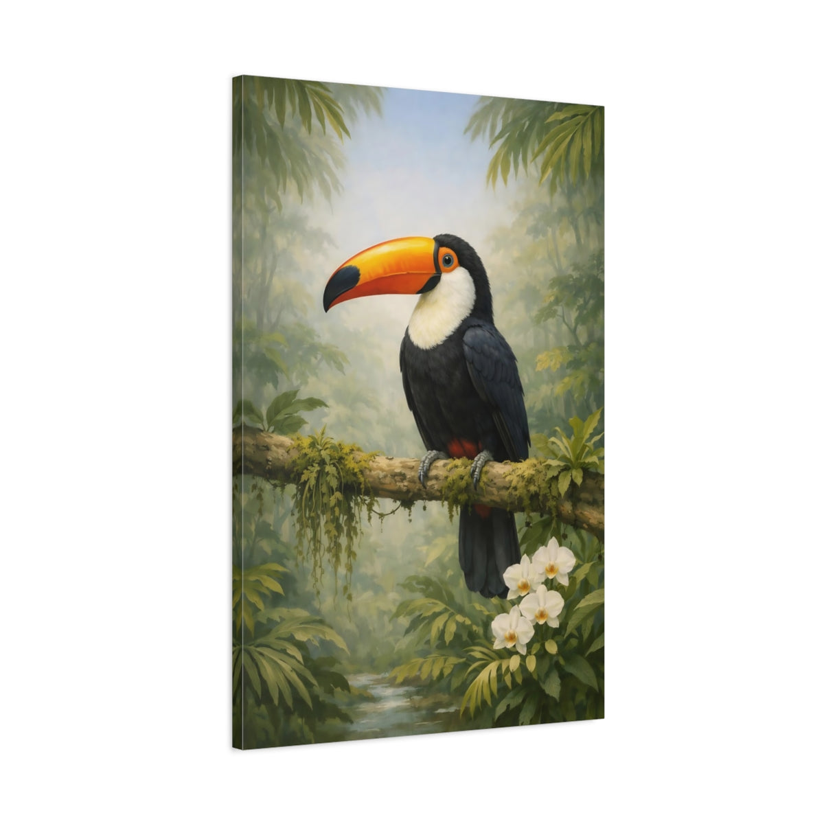 Birds Toucan Tropical - Canvas Wall Art Print