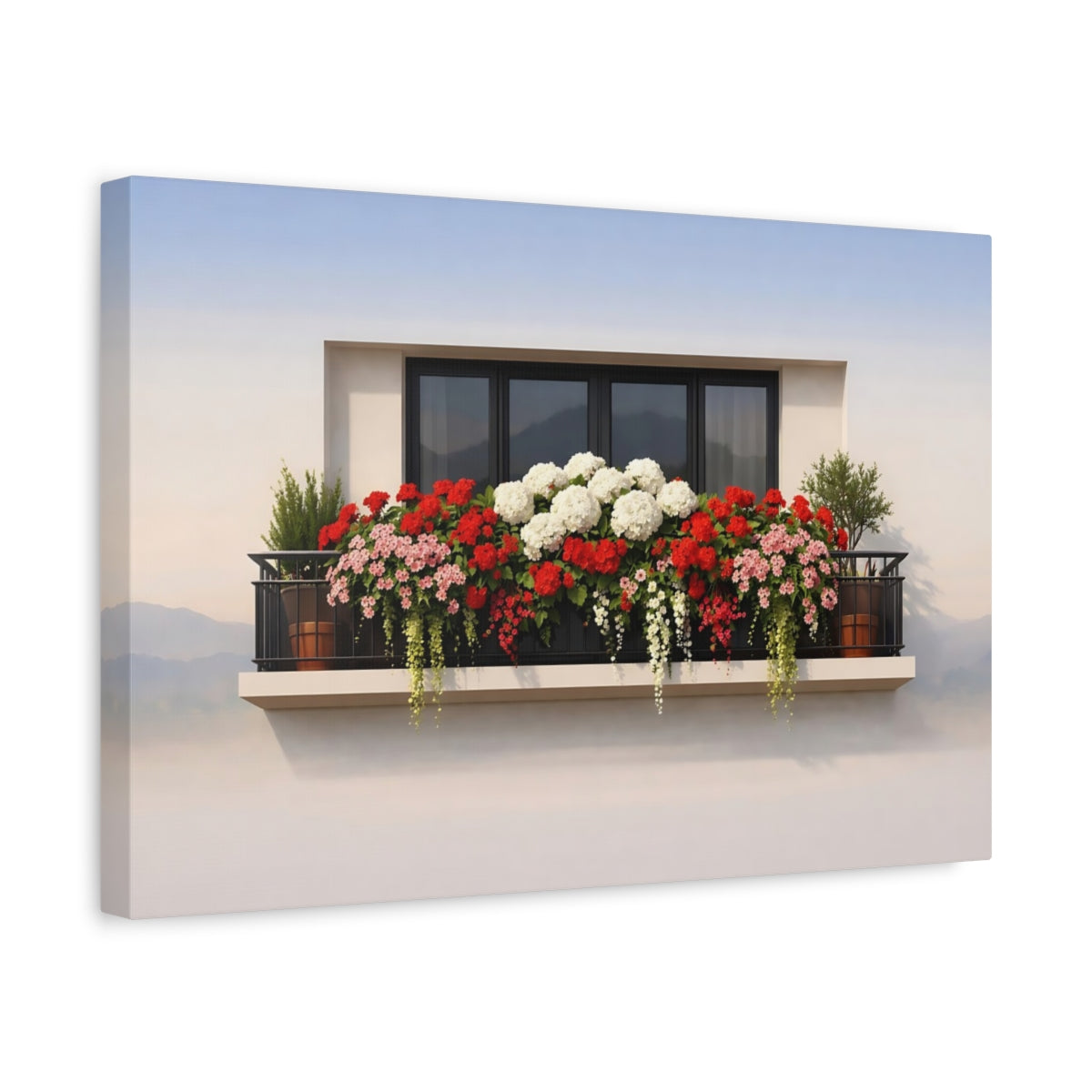 Art Mural Toile Fleur Italienne Contemporaine Jardin Balcon Nature - Impression